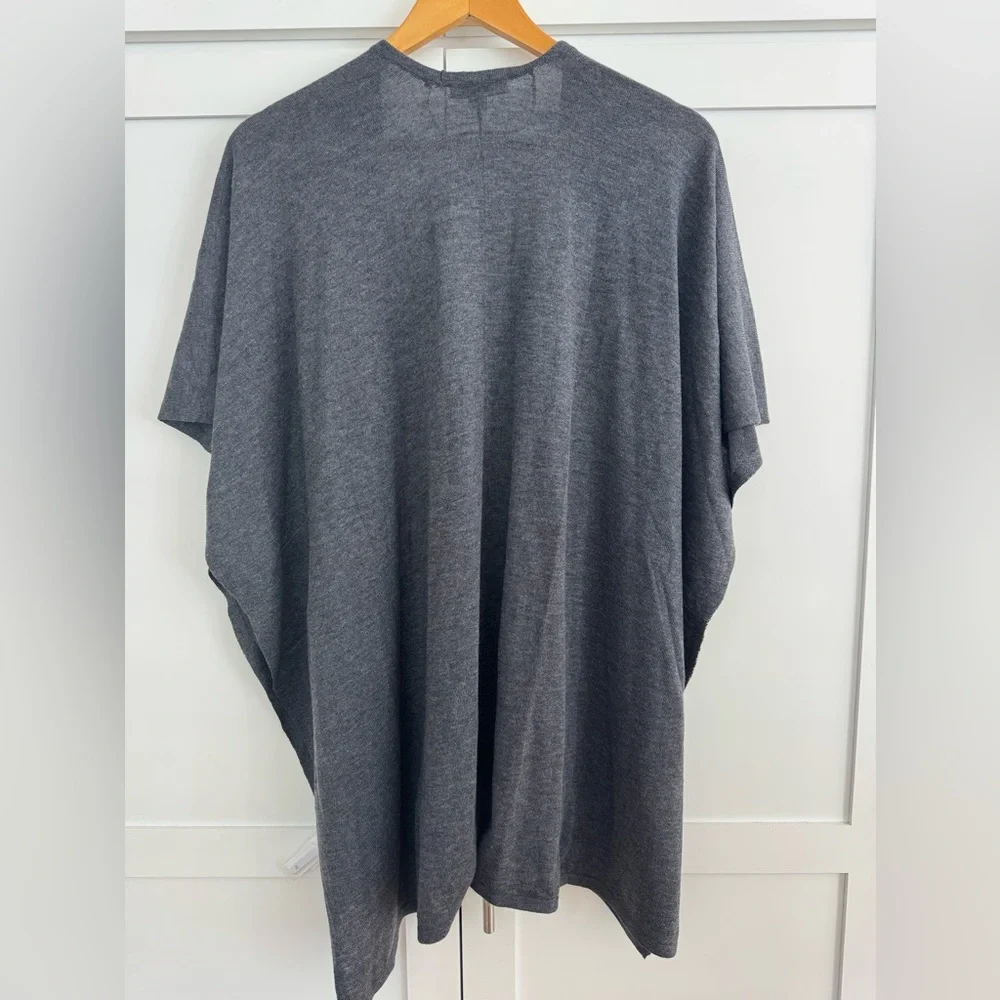 NWT LOFT Charcoal Gray Draped Wrap/Shawl size M/L